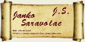 Janko Saravolac vizit kartica
